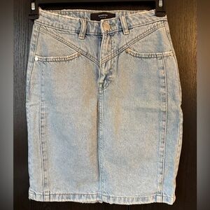 Reserved Light Blue Denim Skirt